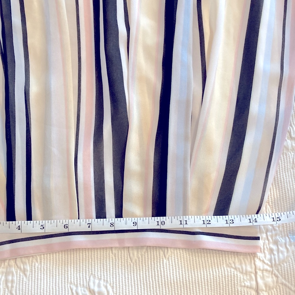 Anne Klein Soft Pleated Striped Skirt - Picture 7 of 9